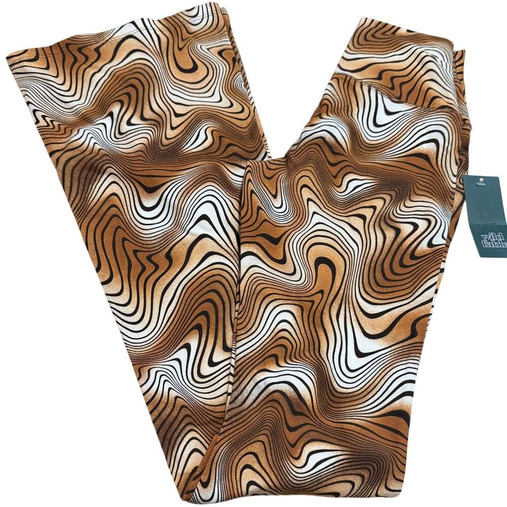 Wild Fable Women's Brown Swirl High-Waisted Flare Leggings - Size XXS - NWT
